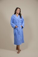 Damen Bademantel Frottee Blau