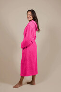 Damen Bademantel Frottee Fuchsia