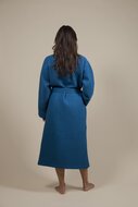 Damen Kimono Bademantel Azurblau