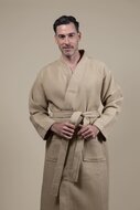 Herren Kimono Bademantel Beige