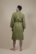 Baumwollbademantel aus Waffelstoff Army Green